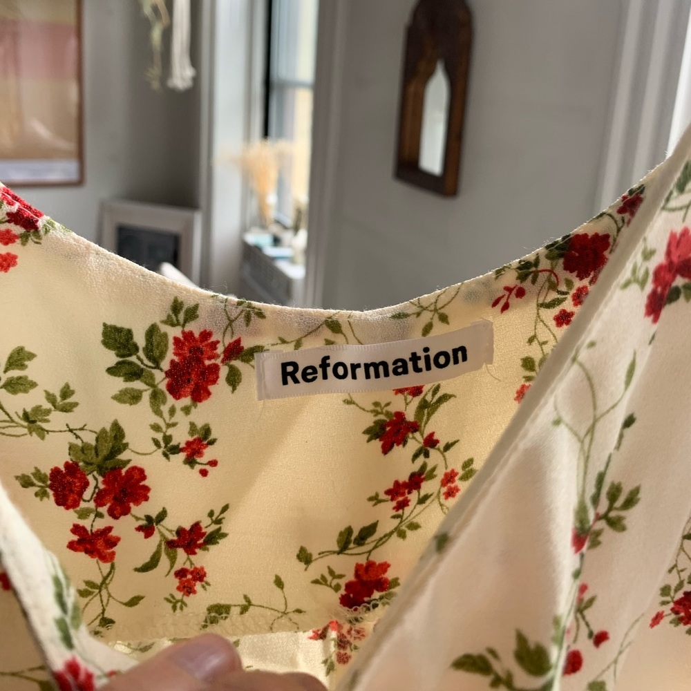 Reformation floral slip dress